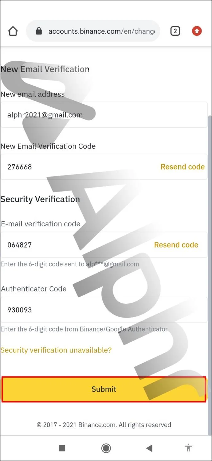Cara Mengubah Alamat Email Anda Di Binance