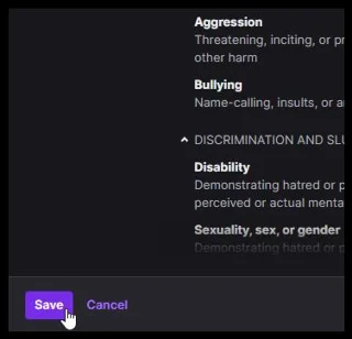 نحوه ایجاد لیست سیاه و ممنوع کردن کلمات در چت Twitch