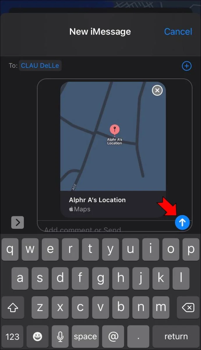 نحوه ارسال موقعیت مکانی خود در IMessage