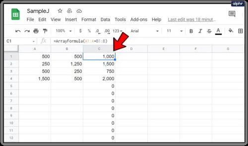 نحوه اعمال فرمول ها برای کل ستون ها در Google Sheets
