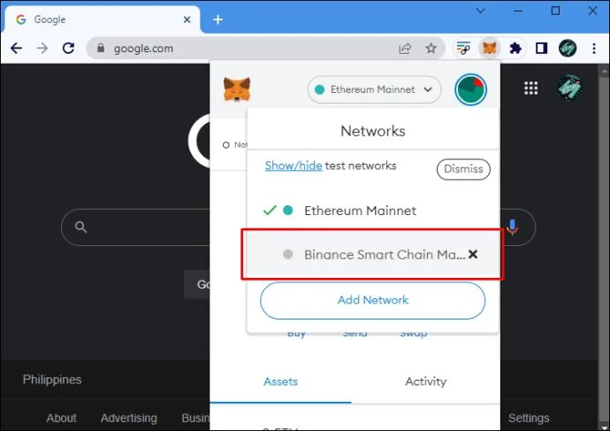 چگونه یک شبکه را از MetaMask حذف کنیم