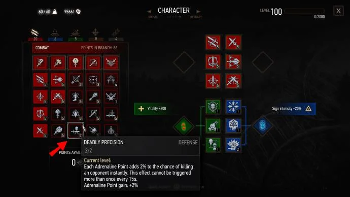 نحوه استفاده از آدرنالین در The Witcher 3: