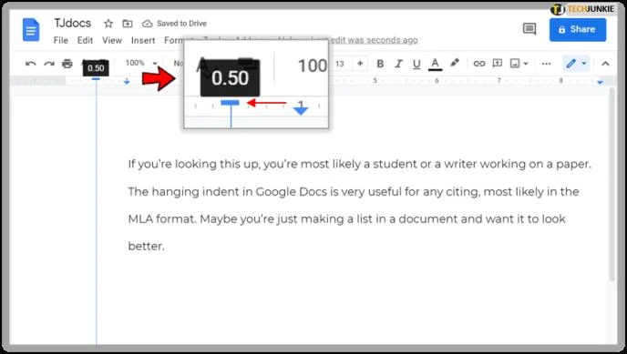چگونه در Google Docs یک تورفتگی معلق ایجاد کنیم