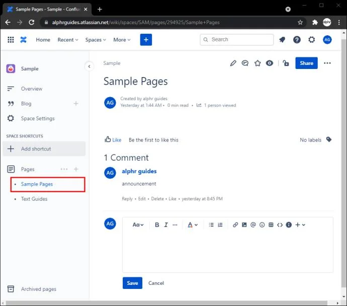 Cara Menambahkan Komentar Di Confluence