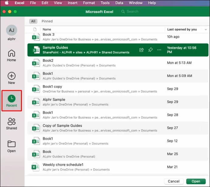 Come recuperare un file Excel non salvato