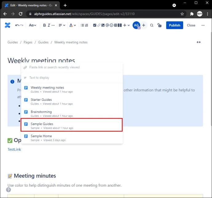 Cara Menautkan Ke Halaman Lain Dalam Confluence