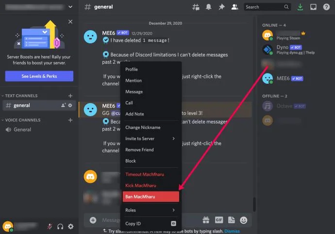 نحوه مسدود کردن یا رفع انسداد شخصی در Discord