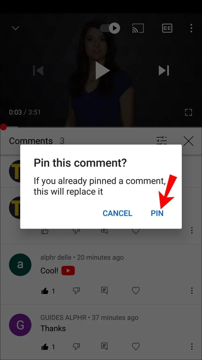 Come bloccare un commento su YouTube