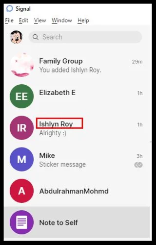 نحوه حذف یک گروه در سیگنال