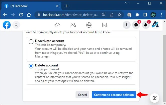 So löschen Sie ein Facebook-Konto ohne Passwort