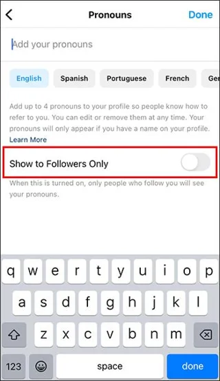 نحوه اضافه کردن ضمایر به اینستاگرام