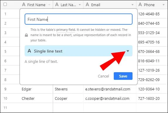 Cara Mengubah Bidang Utama Di Airtable