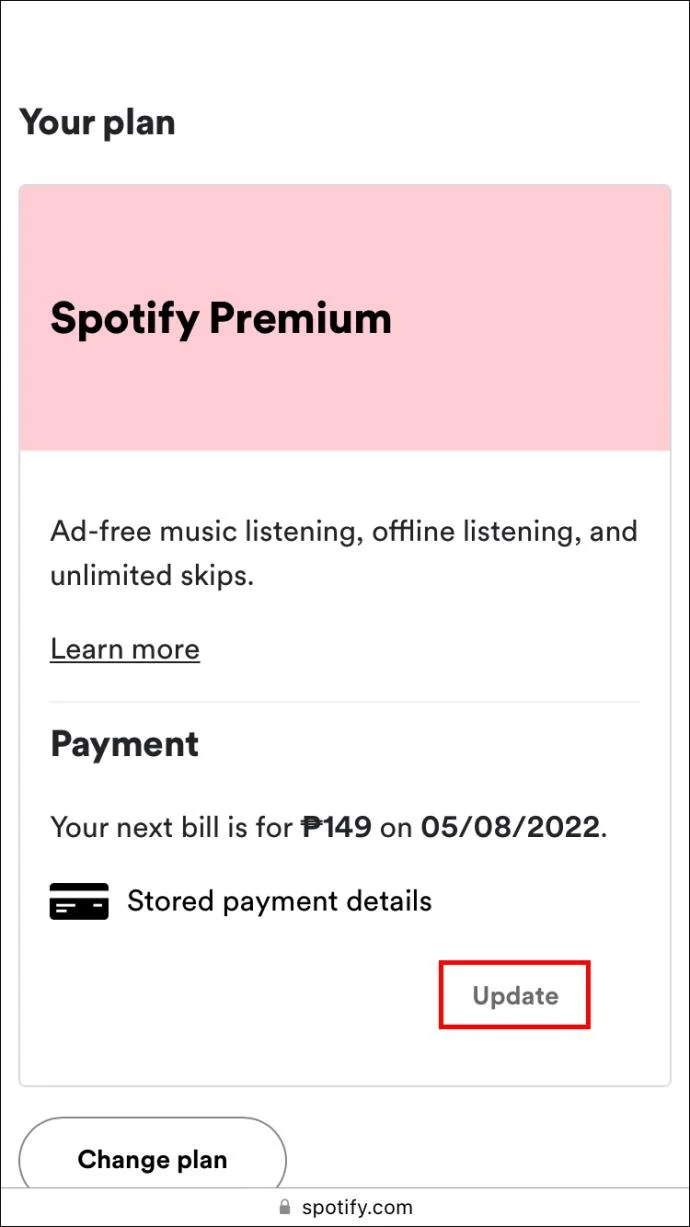 Spotify में पेमेंट मेथड कैसे बदलें