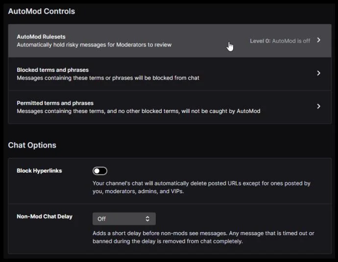 نحوه ایجاد لیست سیاه و ممنوع کردن کلمات در چت Twitch