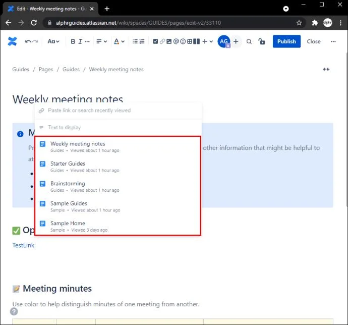 Cara Menautkan Ke Halaman Lain Dalam Confluence