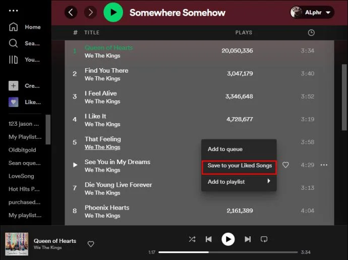 چگونه همه آهنگ ها را در لیست پخش Spotify لایک کنیم