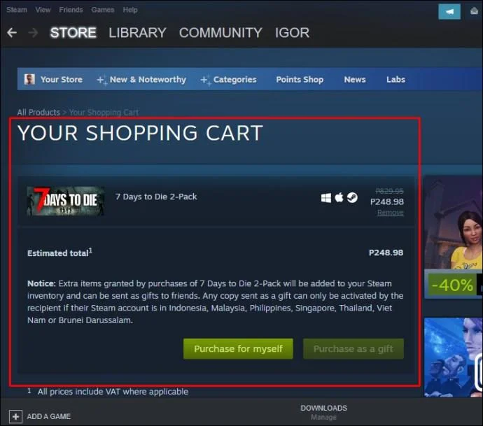 نحوه رفع خطای Steam «تراکنش شما نمی‌تواند تکمیل شود…».