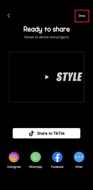 Terminer l'édition dans CapCut