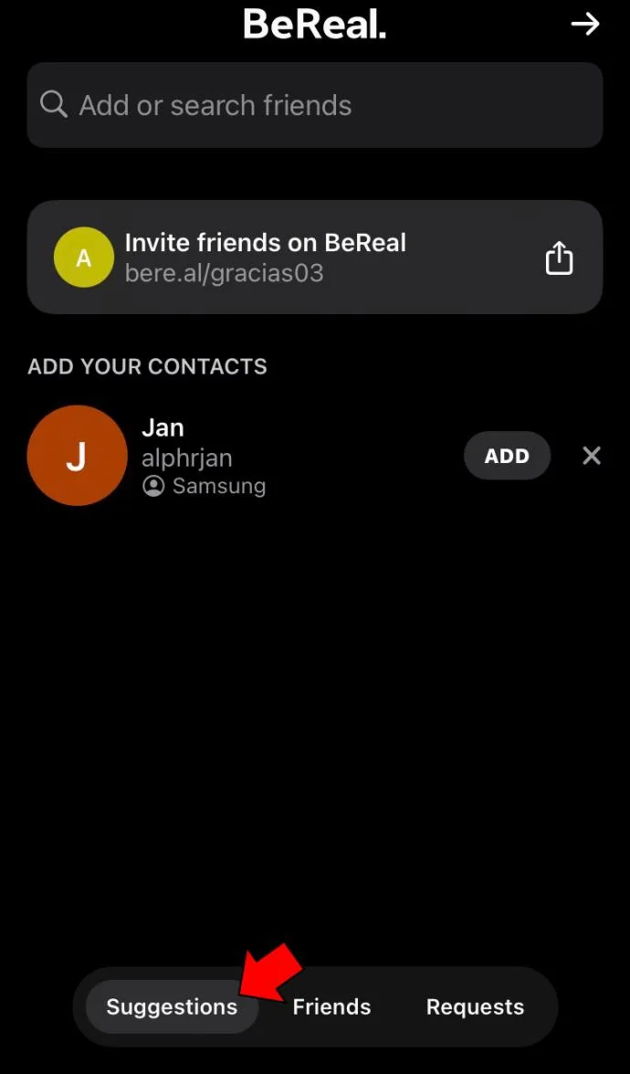 چگونه در BeReal دوستان اضافه کنیم