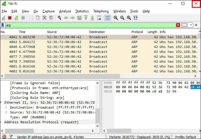 چگونه آدرس مک را با WireShark پیدا کنیم