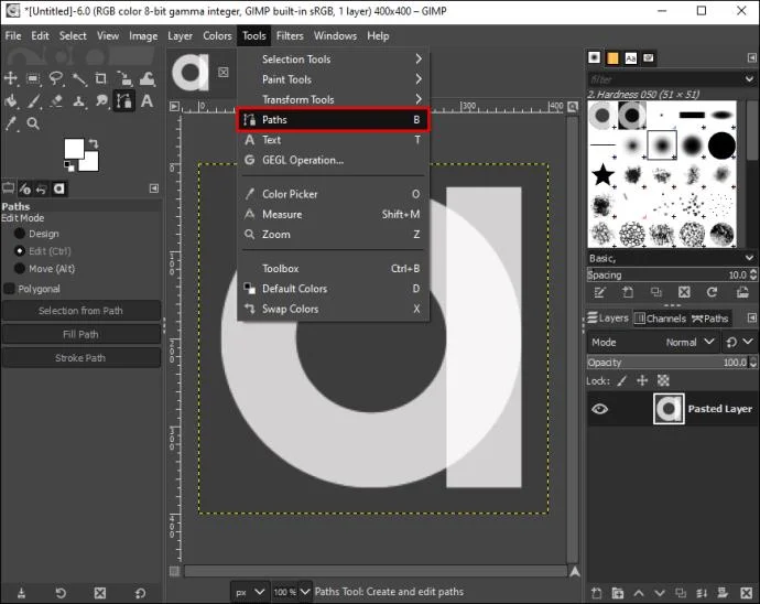 نحوه برش تصویر در GIMP