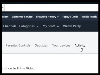 Come rimuovere la cronologia e la watchlist da Amazon Prime Video