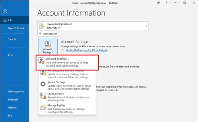 نحوه ورود به چندین حساب Outlook