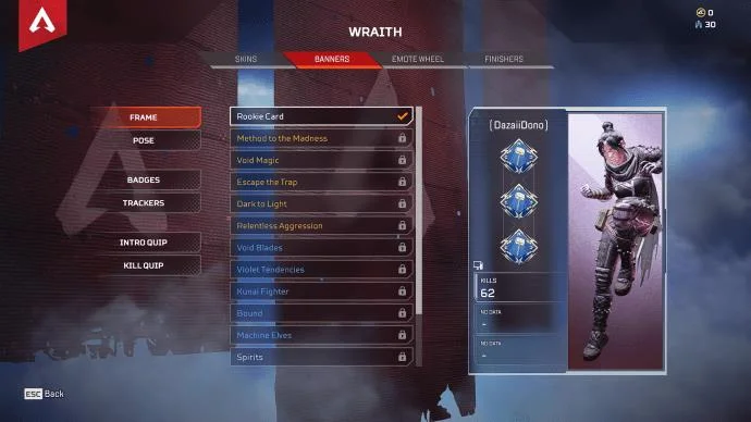 نحوه تجهیز نشان ها در Apex Legends