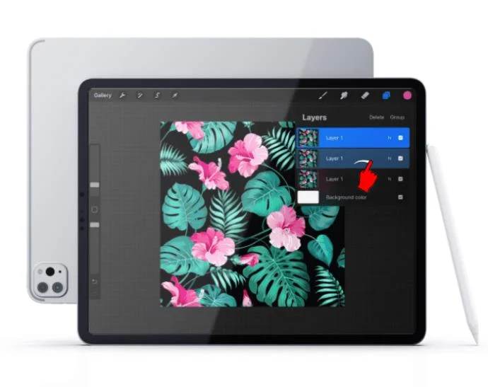 Como selecionar várias camadas no Procreate