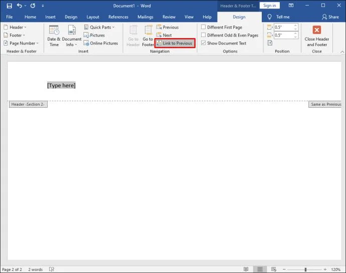 نحوه ایجاد هدرهای مختلف برای صفحات مختلف در Word