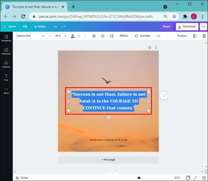 Canvaでテキストを両端揃えにする方法