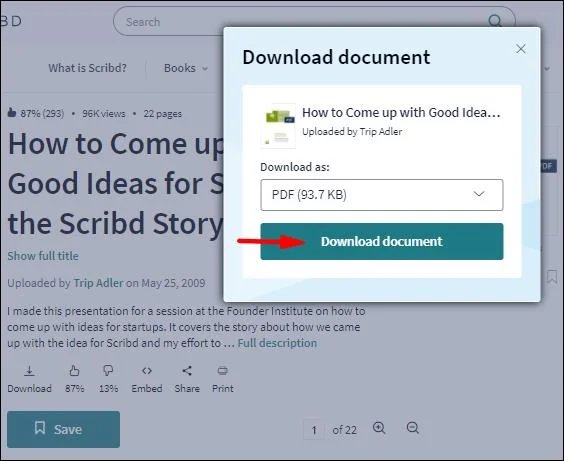 Cara Mengunduh PDF Dari Scribd