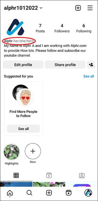 نحوه اضافه کردن ضمایر به اینستاگرام