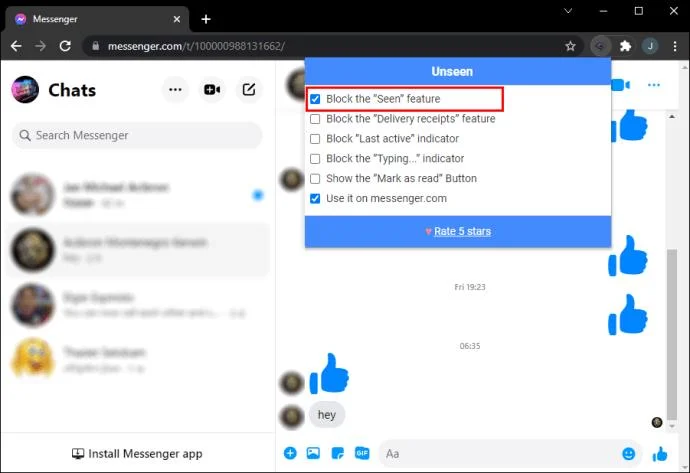 نحوه غیرفعال کردن رسیدهای خواندن پیام رسان FB