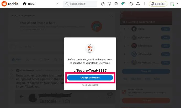 نحوه تغییر نام کاربری در Reddit