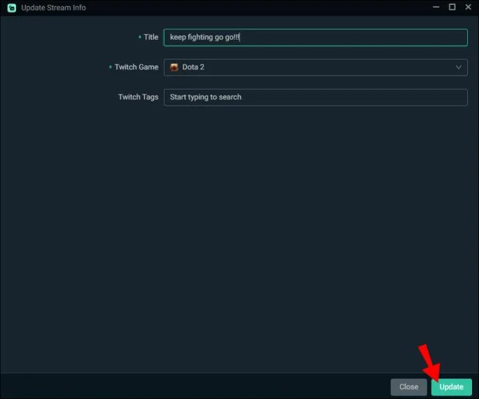 نحوه تغییر عنوان استریم در Twitch