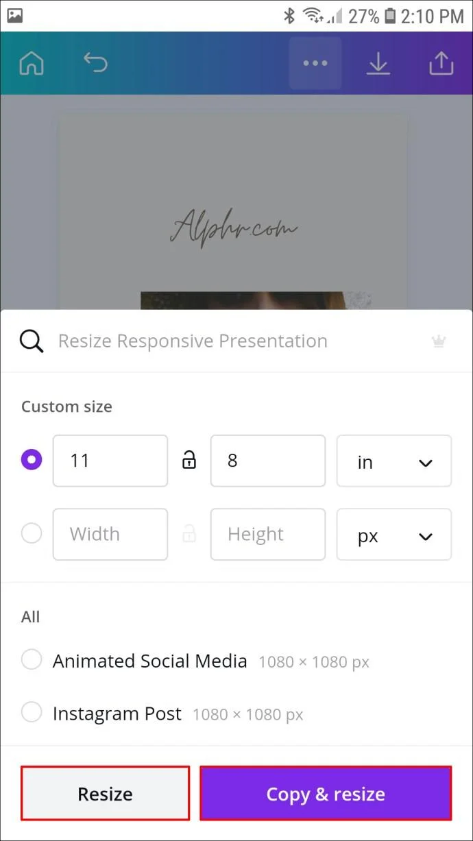 نحوه تغییر به چشم انداز در Canva