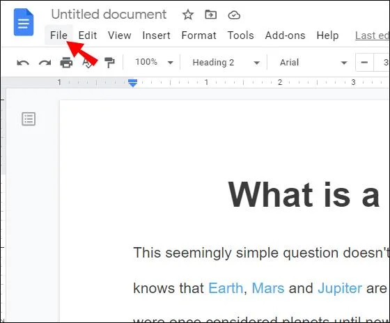 Jak usunąć nagłówek z Dokumentów Google