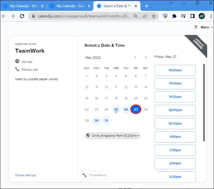 نحوه رفع عدم نمایش در دسترس بودن Calendly