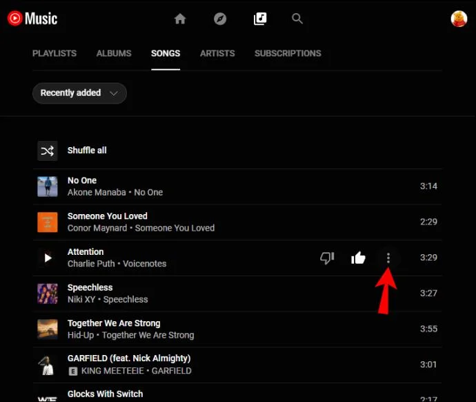 YouTube Music のライブラリに曲を追加または削除する方法