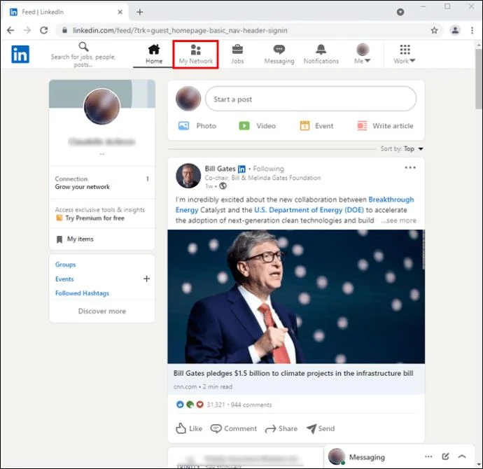 نحوه مشاهده اتصالات معلق در لینکدین