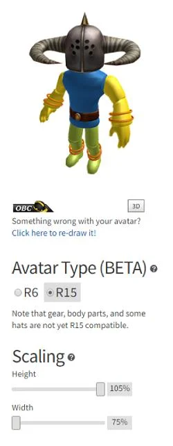 Avatars R6 et R15