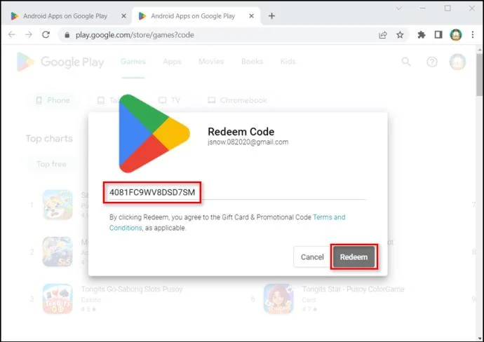 Google Play에서 코드를 사용하는 방법