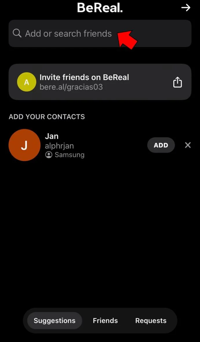 چگونه در BeReal دوستان اضافه کنیم