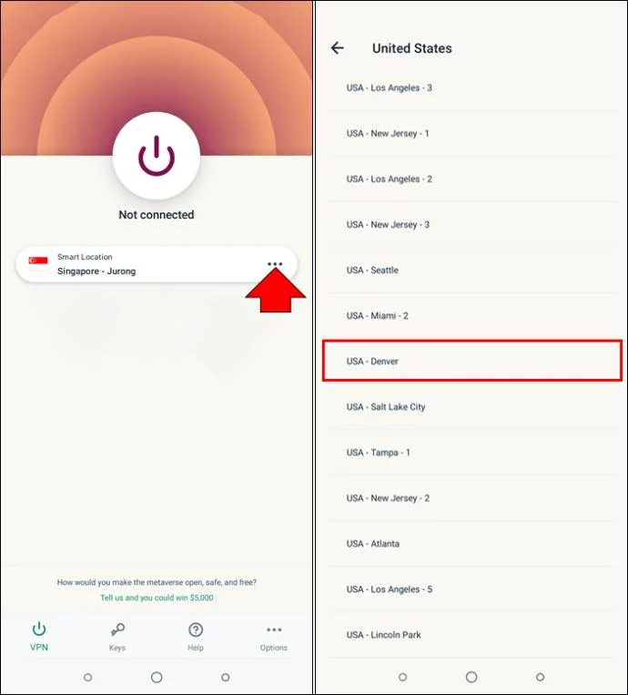 نحوه استفاده از VPN با کتاب ورزشی Caesars