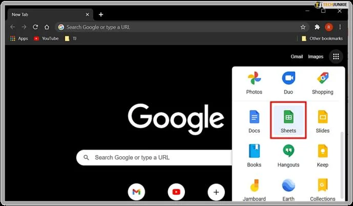 Ouvrir Google Sheets