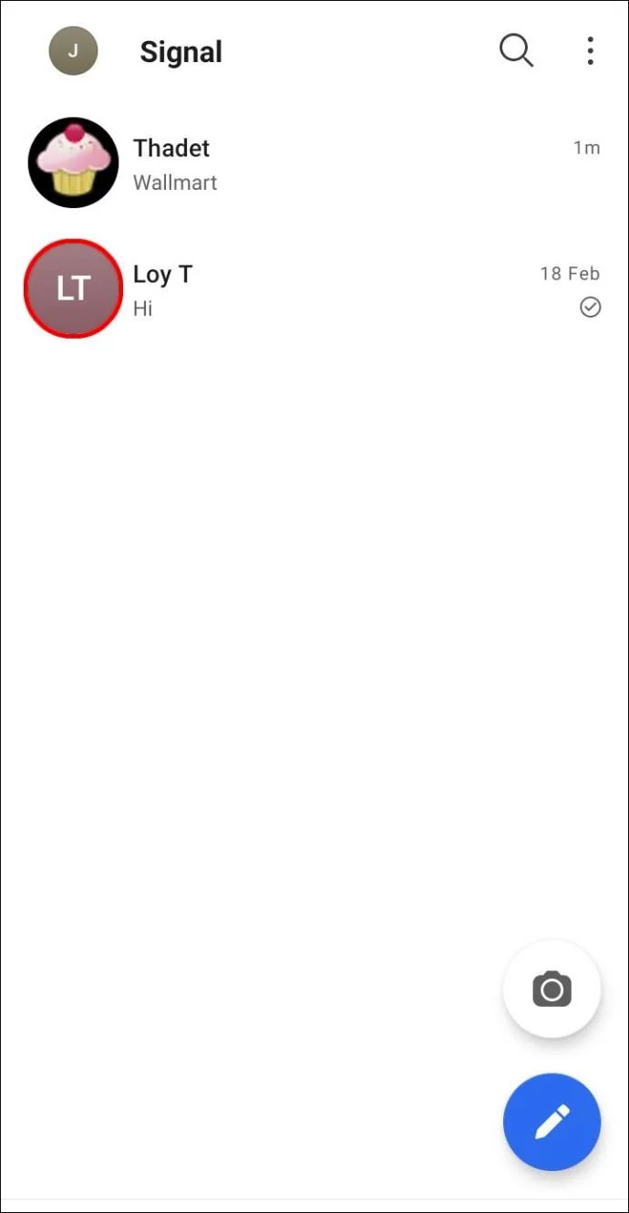 Choix de la discussion à supprimer