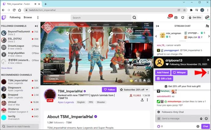 Twitchで誰かをIP禁止にする方法