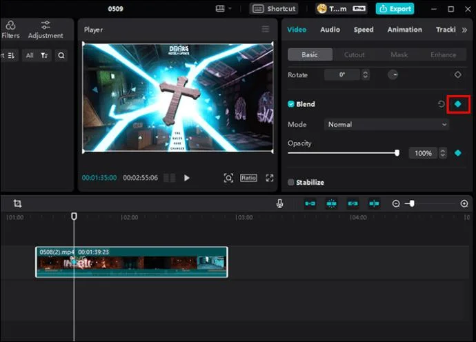 Marquer l'image clé dans CapCut PC