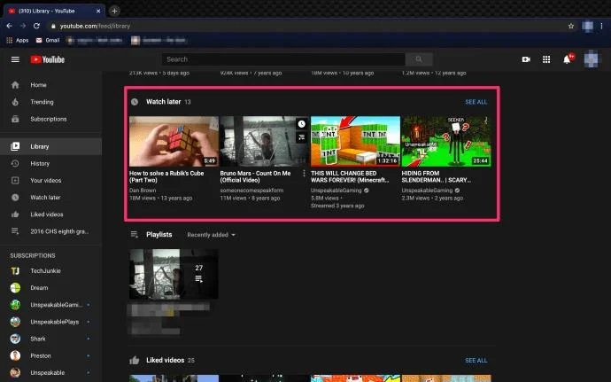 Como excluir todos os vídeos de assistir mais tarde no YouTube